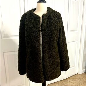 Max Studio Women's hunter green Sherpa Jacket